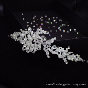 Accesorios para el cabello nupciales hechos a mano de Europa, exquisita diadema de cristal para desfile, diadema de boda